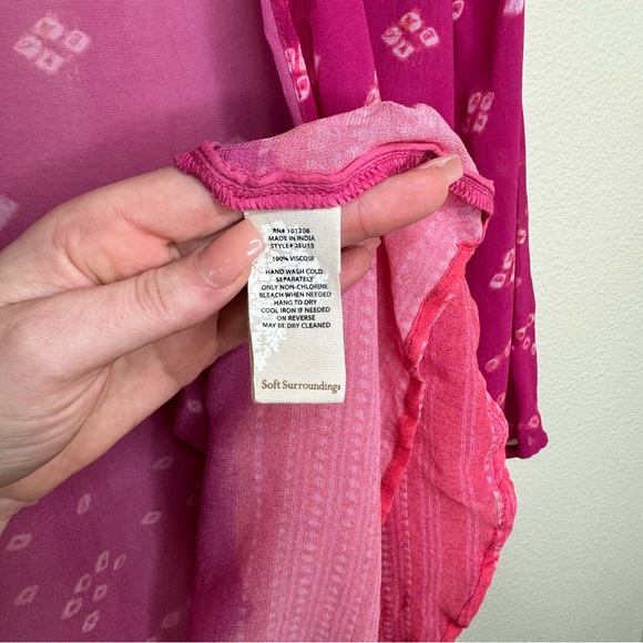Soft Surroundings | Pink Laguna Topper Kimono | Size Large - Picture 4 of 7